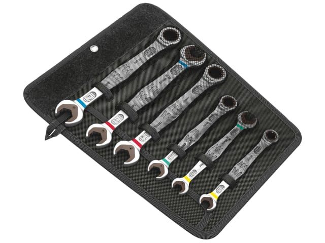 Wera Joker Ratchet Combi & Open End Spanner Set 6 pce