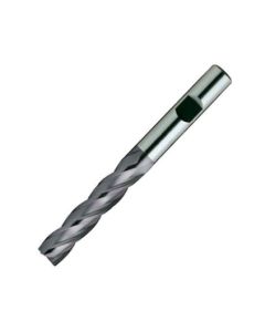 Europa HSSCo8 Long End Mill 3 Flute Flatted Shank Tialn