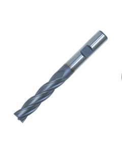 Europa HSSCo8 Long End Mill 4 Flute Flatted Shank Tialn