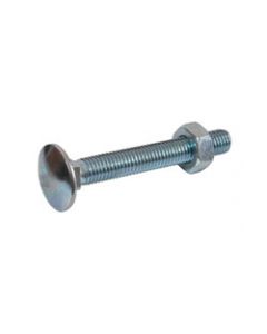 M12 Cup Square Coach Bolt Fully Threaded Zinc Plated (Pack of 100)