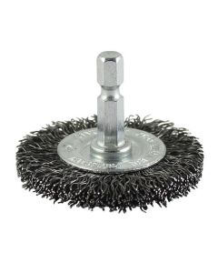 Timco 75mm Crimped Steel Wire Brush 1/4" Shank
