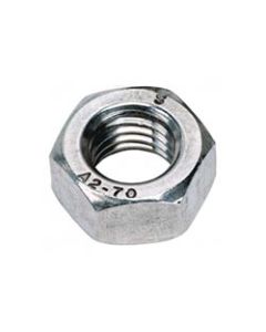 Hexagonal Full Nuts A2 (304) Stainless Steel (Pack of 100)