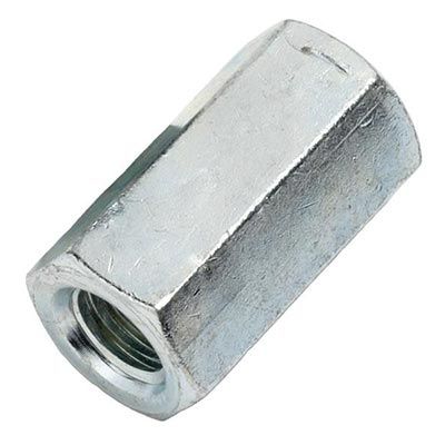 Hexagonal Connector Nuts Zinc Plated (Pack of 100)