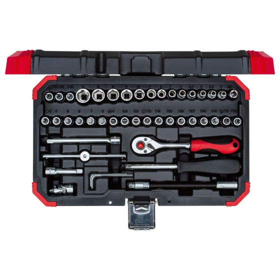 Gedore Red 1/4" Sq Dr 46Pc Socket Set 4-14mm