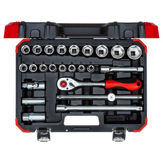 Gedore Red 1/2" Sq Dr 24Pc Socket Set 10-32mm
