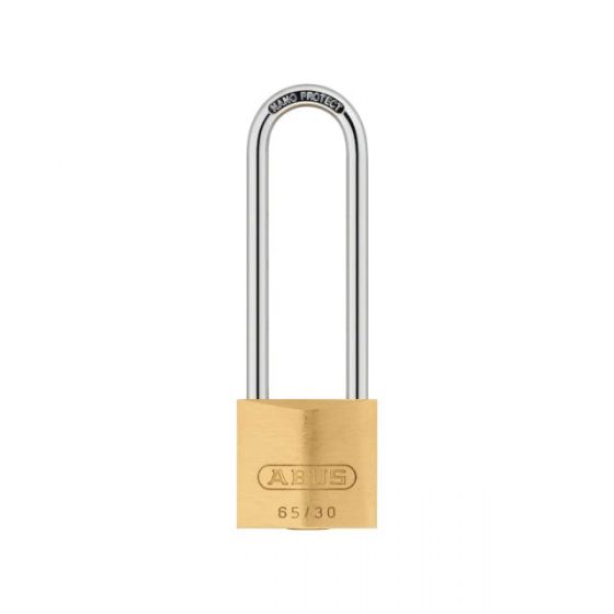 Abus 65/30mm Brass Padlock 60mm Long Shackle