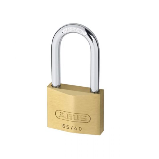 Abus 65/40mm Brass Padlock 40mm Long Shackle