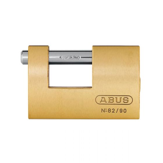 Abus 82/90 Brass Shutter Monoblock Padlock 90mm