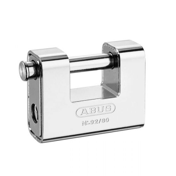 Abus 92/80mm Monoblock Brass Body Shutter Padlock