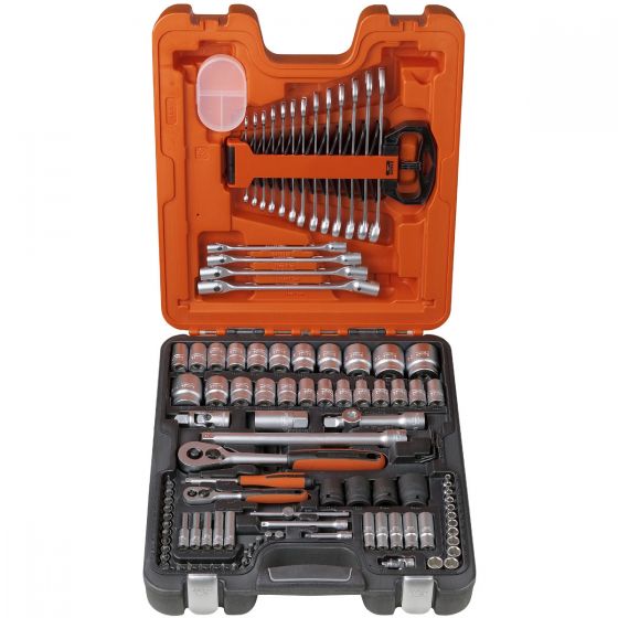 Bahco S106 Socket and Spanner Set 1/4" and 1/2" Drive with 106 Pieces