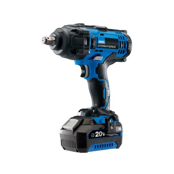 DRAPER STORM FORCE 20V 1/2 IMPACT WRENCH" 400NM 1 X 4AH BATTERY