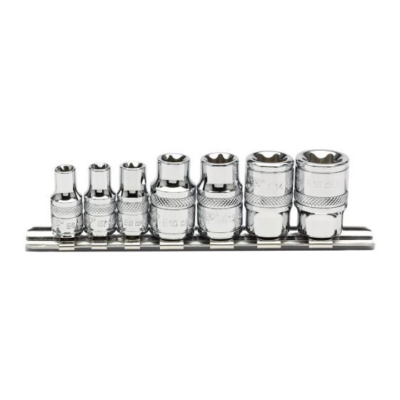 Draper 34412 7pce Female Torx Socket Set and Rail