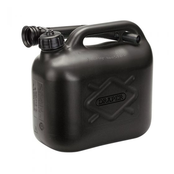 DRAPER PLASTIC FUEL CAN 5LTR BLACK