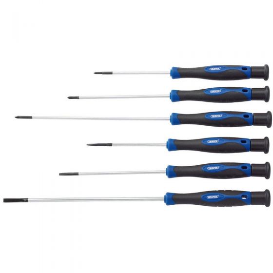 DRAPER EXTRA LONG PRECISION SCREWDRIVER SET 6PC