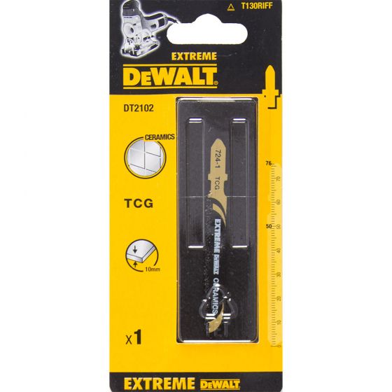 Dewalt DT2102-QZ 1 x T130RIFF TCG Extreme Jigsaw Blade for Ceramics