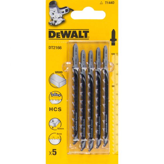 Dewalt DT2166-QZ Pack of 5 T144D Jigsaw Blades for Wood