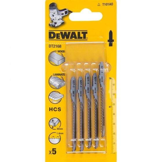 Dewalt DT2168-QZ Pack of 5 T101AO Jigsaw Blades for Wood and Laminate