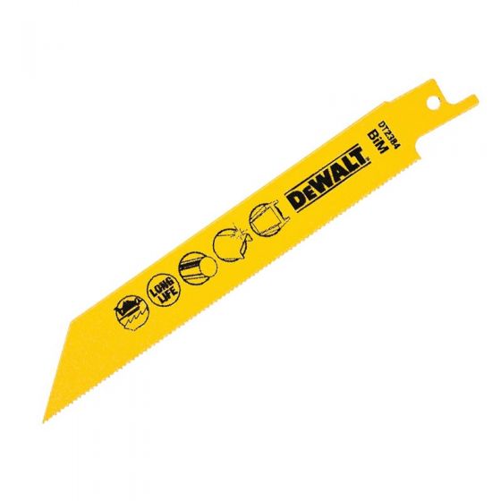 Dewalt DT2384-QZ 152mm 1.4mm Reciprocating Saw Blades for Metal Pack of 5