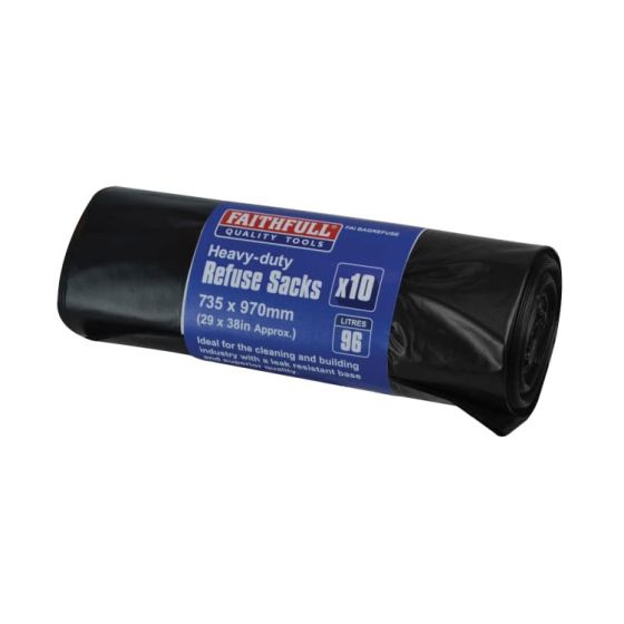 Faithfull Heavy Duty Refuse Sacks pk10