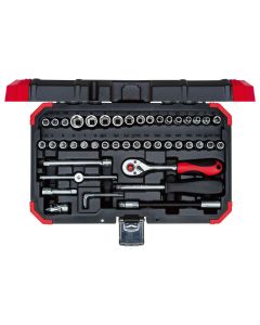 Gedore Red 1/4" Sq Dr 46Pc Socket Set 4-14mm