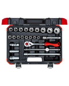 Gedore Red 1/2" Sq Dr 24Pc Socket Set 10-32mm