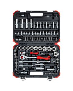 Gedore Red 1/4" & 1/2" Sq Dr 94Pc Socket Set