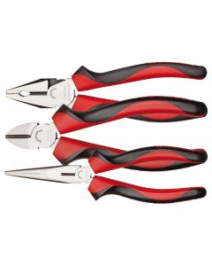 Gedore Red 3Pc Plier Set Combi, Long Nose, Side Cutter