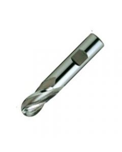 Europa HSSCo8 4 Flute Ball Nose End Mill Flatted Shank