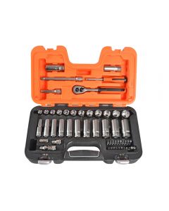 Bahco S330L Socket Set 1/4" and 3/8" Drive with 53 Pieces 