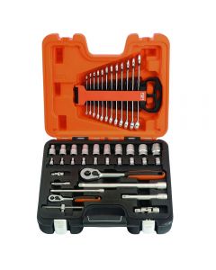 Bahco S410 Socket and Spanner Set 1/4" and 1/2" Drive with 41 Pieces