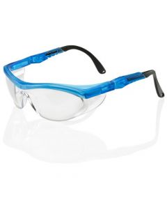 Utah Blue Frame Safety Glasses