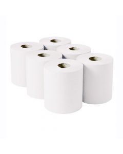 2 Ply Centre Feed Rolls White Pack 6