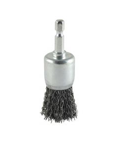 Timco 25mm Crimped Steel Wire End Brush 1/4" Shank