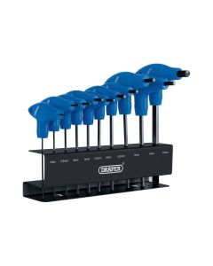 DRAPER 2-10MM METRIC T-HANDLE HEX KEY SET 10PC