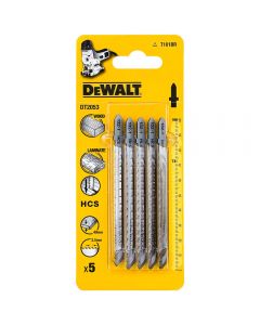 Dewalt DT2053-QZ Pack of 5 T101BR Jigsaw Blades for Wood