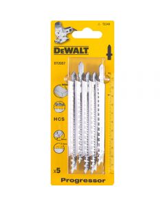 Dewalt DT2057-QZ Pack of 5 T234X Progressor Jigsaw Blades for Wood