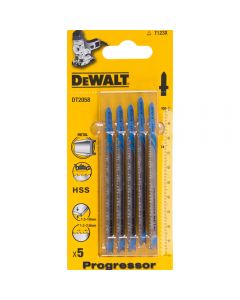 Dewalt DT2058-QZ Pack of 5 T123X Progressor Jigsaw Blades for Metal