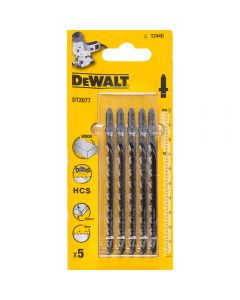 Dewalt DT2077-QZ Pack of 5 T244D Jigsaw Blades for Wood