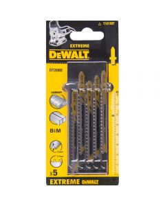 Dewalt DT2080-QZ Pack of 5 T101BIF Extreme Jigsaw Blades for Laminate