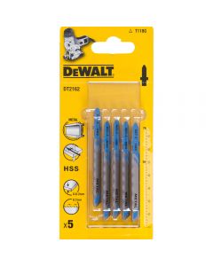 Dewalt DT2162-QZ Pack of 5 T118G Jigsaw Blades for Metal