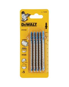 Dewalt DT2163-QZ Pack of 5 T127D Jigsaw Blades for Aluminium