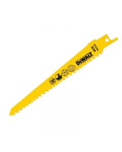 Dewalt DT2344-QZ 152mm Fine Fast Cut Reciprocating Saw Blades for Wood Pack of 5