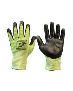 Predator Mint Nitrile Foam Ribbed Knit Wrist Gloves Cut 5