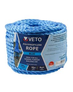 10mm x 30m Blue Poly Rope 