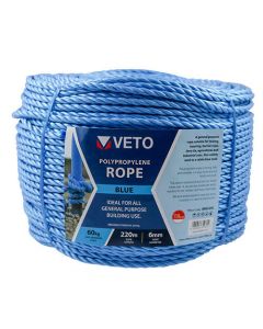 12mm x 220m Blue Poly Rope 