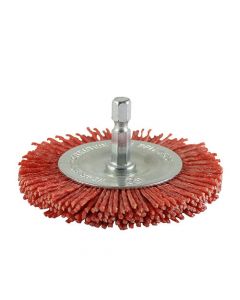 Timco 100mm Wheel Brush Nylon 1/4" Shank