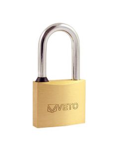 Veto 40mm Brass Padlock Long Shackle