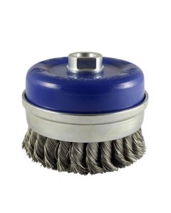 Timco 100mm Stainless Steel Twist Wire Cup Brush M14 Thread 