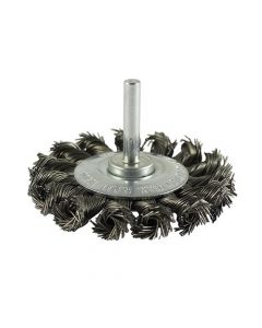 Timco 75mm Twist Knot Steel Wire Wheel Brush 1/4" Shank