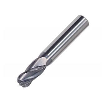 Europa Carbide Ball Nose End Mill 4 Flute K30 Tialn